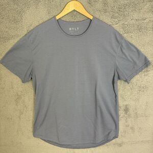 Bylt Shirt Mens XL Drop Cut Premium Basics Blue Short Sleeve T Shirt Performance